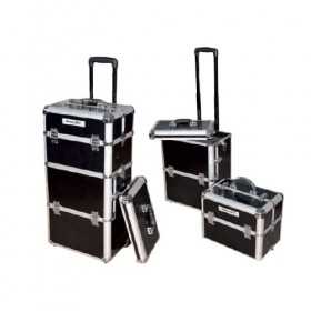 TROLLEY BEAUTY BOX STAMPA COCCODRILLO BLACK 000000000000Kepro