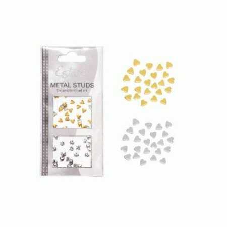 2 - ESTROSA BORCHIE METAL STUDS HEART 4 MM