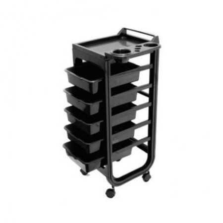 2 - CARRELLO PER PARRUCCHIERE PROFESSIONALE 5 CASSETTI