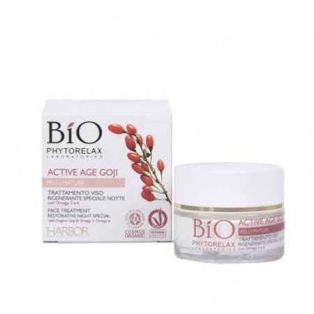 2 - BIO PHYTORELAX TRATTAMENTO VISO RIGENERANTE SPECIALE NOTTE ACTIVE AGE GOJI PELLI MATURE 50 ML