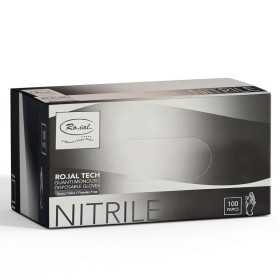 1 - RO.IAL GUANTI IN NITRILE NERI CONF. 100PZ MISURA L