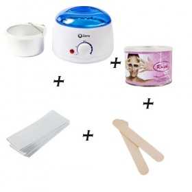 KIT SCALDACERA IN VASO + CERA IN VASO TITANIO + STRISCE EPILAZIONE 50 PZ + SPATOLE 2PZ IIIIIIIIIIIIIIIIIIIITeriam