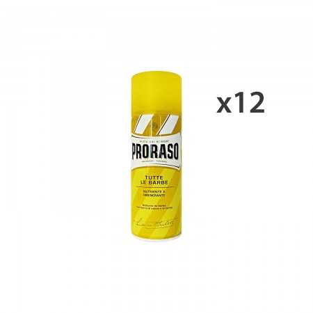 SET 12 PRORASO SCHIUMA DA BARBA GIALLA 400 ML 0000000000Proraso