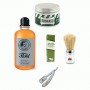 KIT RASATURA PROFESSIONALE: PRORASO CREMA PREBARBA, LAME ASTRA, PENNELLO OMEGA, RASOIO DAUNE, FLOID DOPO BARBA 0000000Floid