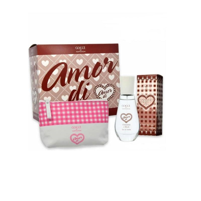 GOCCE CONF. AMOR DI CIOCCOLATO E MUSK EDT 30ML + POCHETTE