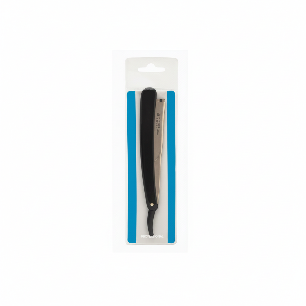 STAINLESS STEEL RASOIO BARBIERE MEZZA LAMA ACCIAIO INOX ES664