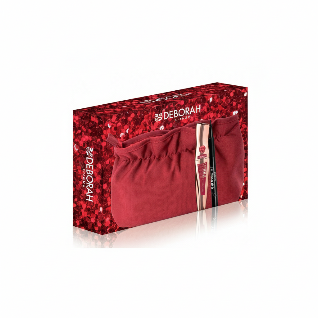 DEBORAH GIFT SET N.7 MASCARA 24 ORE CON OLIO DI MELOGRANO + EYELINER 24 ORE + POCHETTE