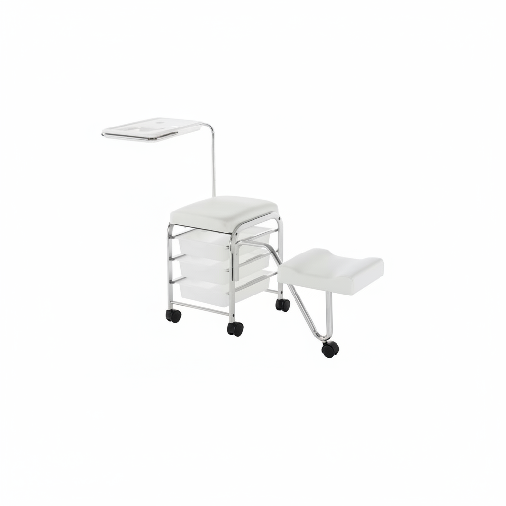 CARRELLO PORTA ATTREZZI PEDICURE SERVICE BIANCO ART. 370.523