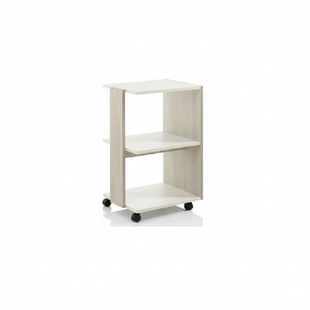 CARRELLO LARICE NATURALE E LAMINATO BIANCO TROLLEY NATURAL SPA ART. 375.216