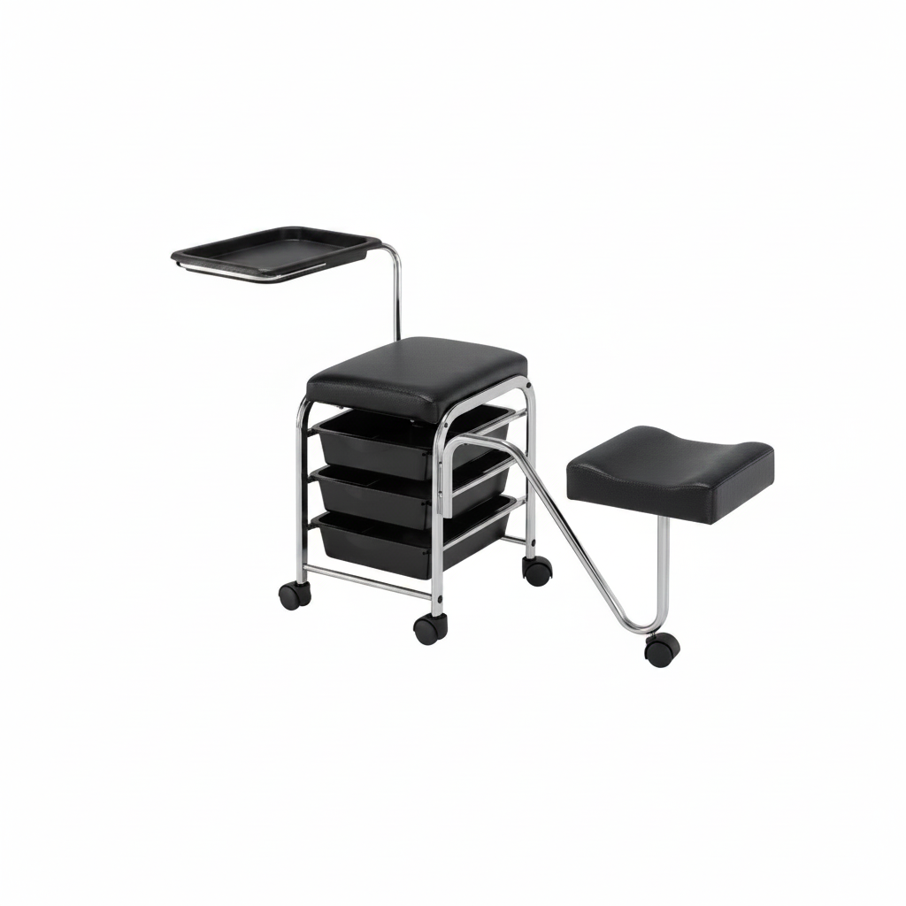 CARRELLO PORTA ATTREZZI PEDICURE SERVICE NERO ART. 370.521