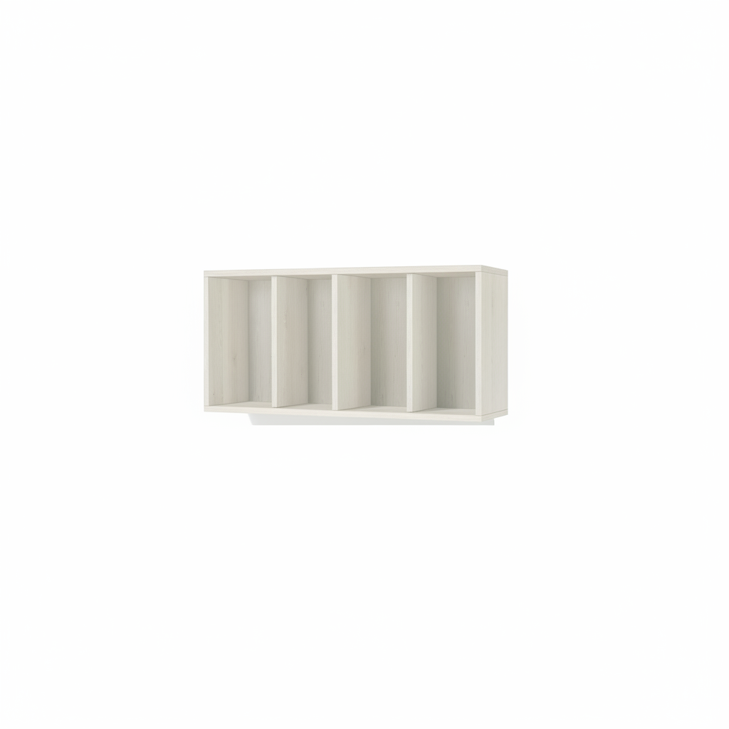 MOBILE A GIORNO CON MENSOLE LARICE BIANCO MODULA WHITE ART. 375.214