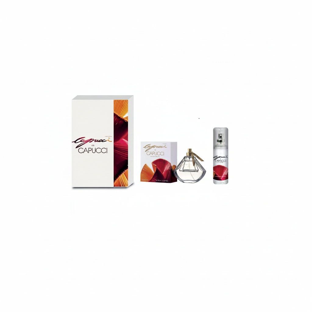 CAPUCCI DE CAPUCCI DONNA GIFT SET EDP 100ML + SHOWER GEL 100ML + BORSELLO