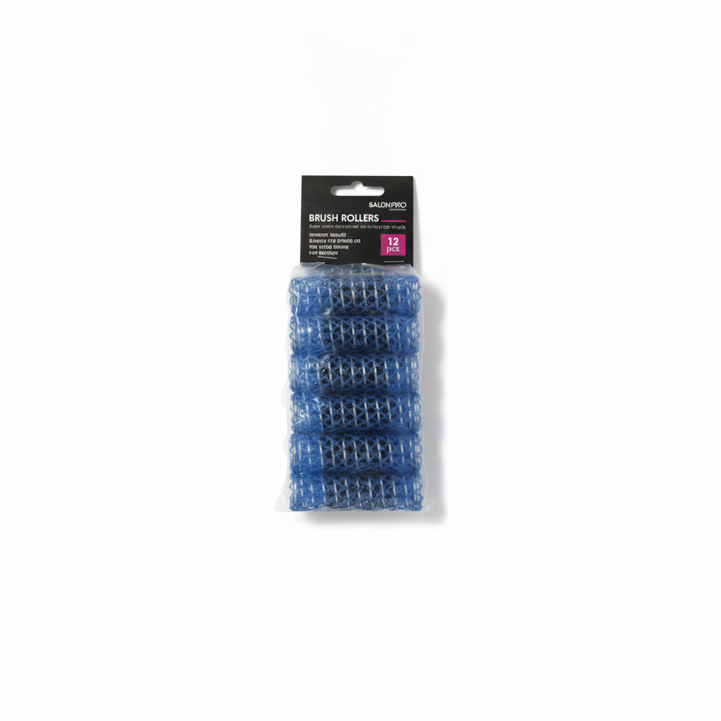 XANITALIA SALON PRO BIGODINO RETATO CON SCOVOLO BLU 20MM 12PZ