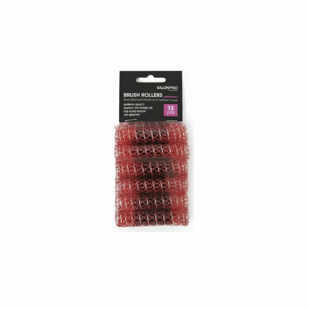 XANITALIA SALON PRO BIGODINO RETATO CON SCOVOLO ROSSO 15MM 12PZ