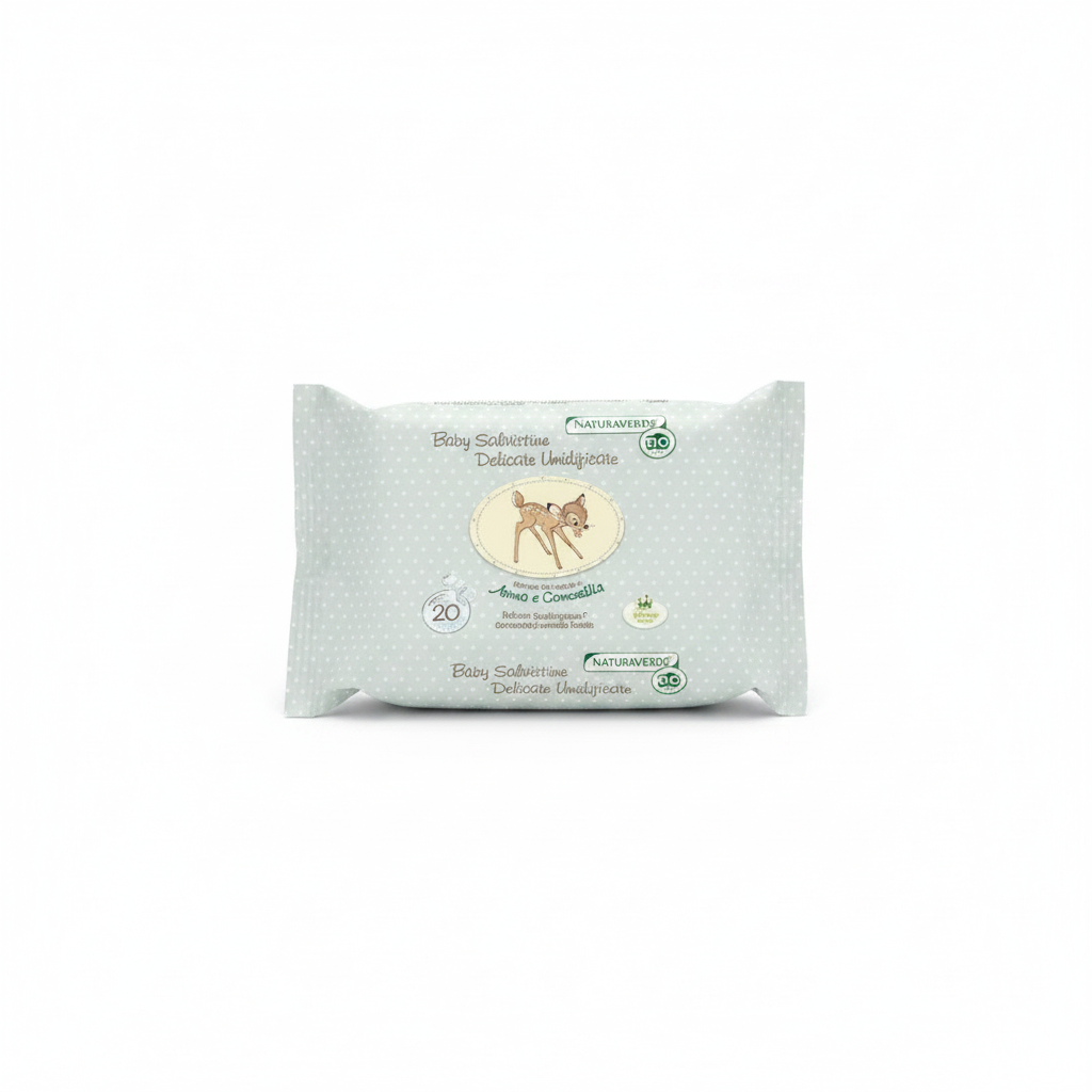 NATURA VERDE BIO DISNEY BABY SALVIETTINE ULTRA SOFT CONF.20 PEZZI